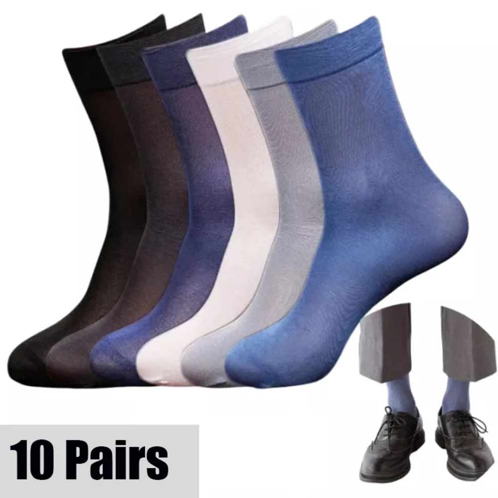 10pairs Casual Breathable Men  - Silk Sock Bamboo recension och pris