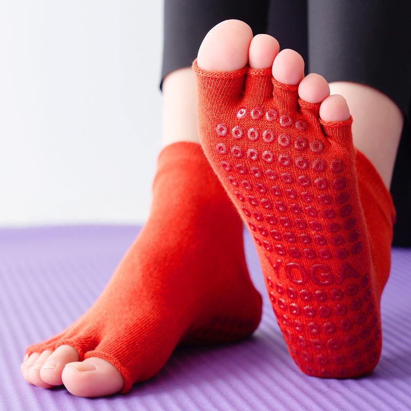 Yoga Socks Half Toe Anti-Slip  - Grip Sock Yoga recension och pris