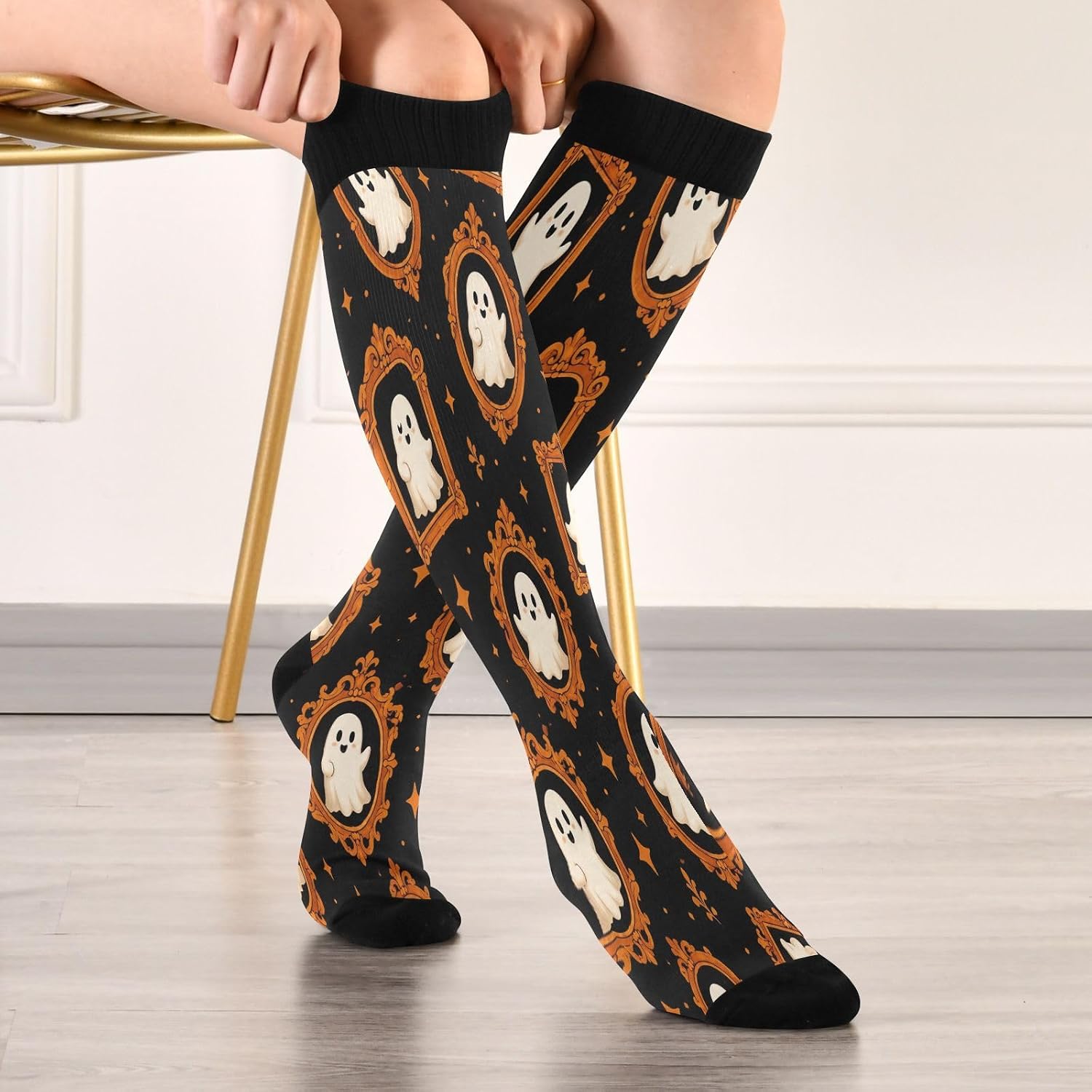 Halloween Boo Compression Sock - Knee High Sock Women recension och pris