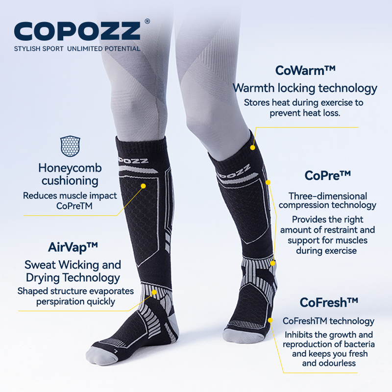 COPOZZ New Winter Ski Socks Me - Thermal Sock Winter recension och pris