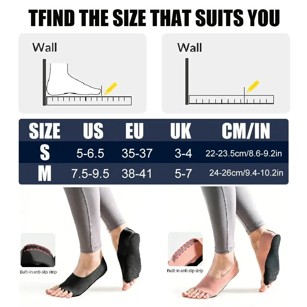 1Pair Toeless Yoga Pilates Soc - Grip Sock Yoga recension och pris