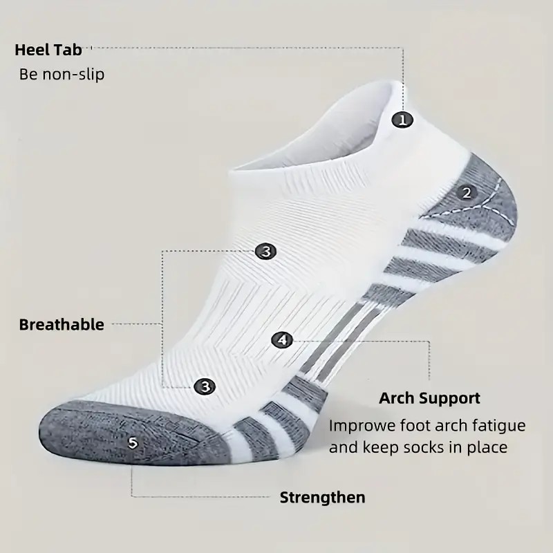 12 Pairs Men Breathable Sports - Ankle Brace Sock recension och pris