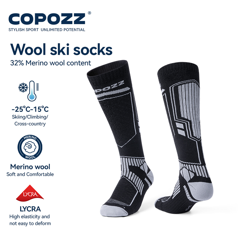 COPOZZ Merino Wool Winter Ski  - Thermal Sock Winter recension och pris