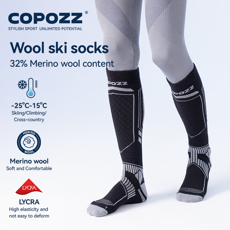 COPOZZ Merino Wool Winter Ski  - Thermal Sock Winter recension och pris