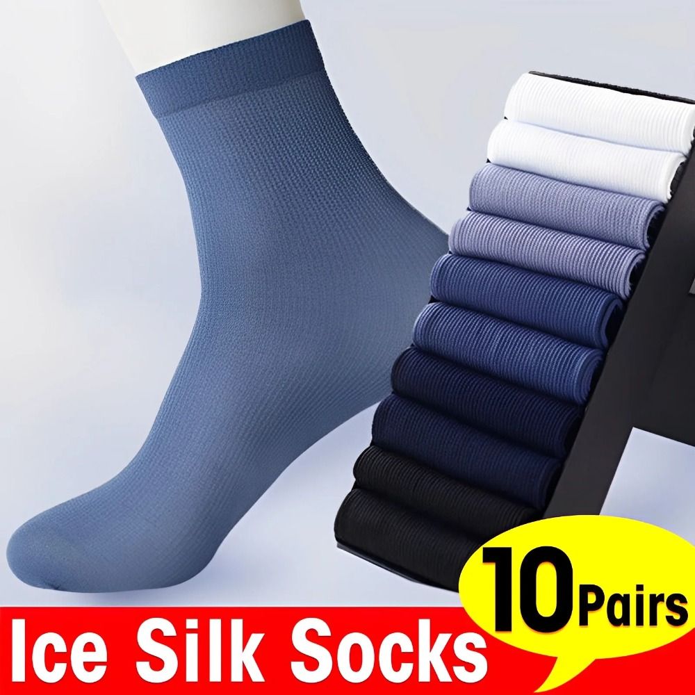 10pairs New Breathable Men Ice - Silk Sock Bamboo recension och pris