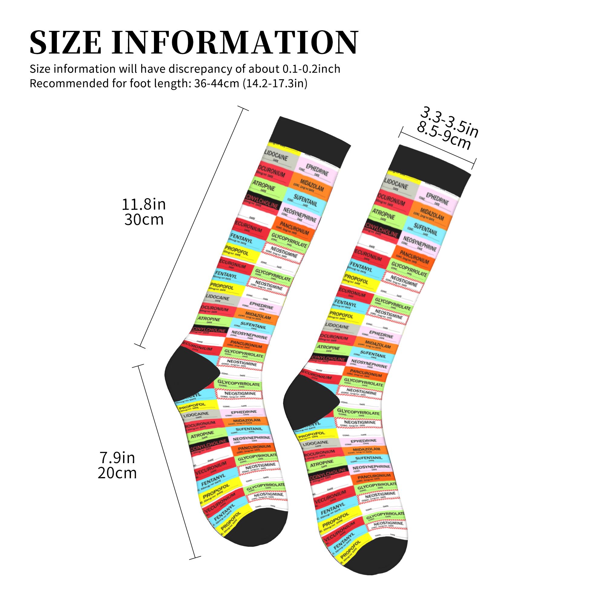 Novelty Printed Anesthesia Med - Compression Sock Medical recension och pris