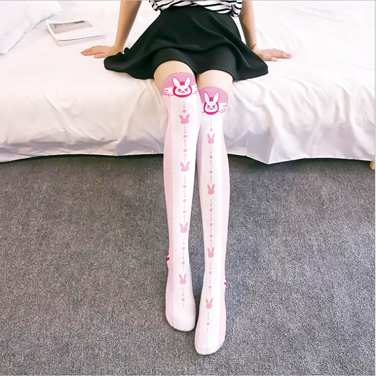 Game OW D.Va Cartoon Printed K - Silk Sock Bamboo recension och pris