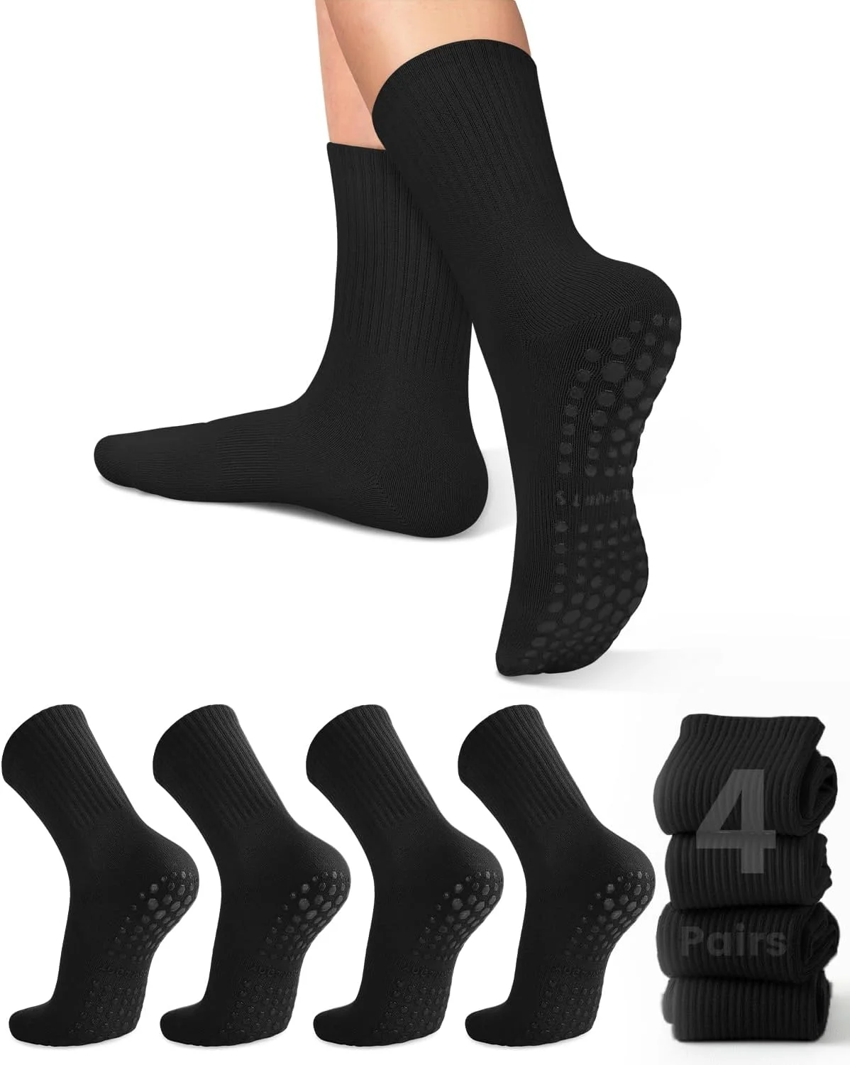 4 pairs of women's yoga socks, - Grip Sock Yoga recension och pris