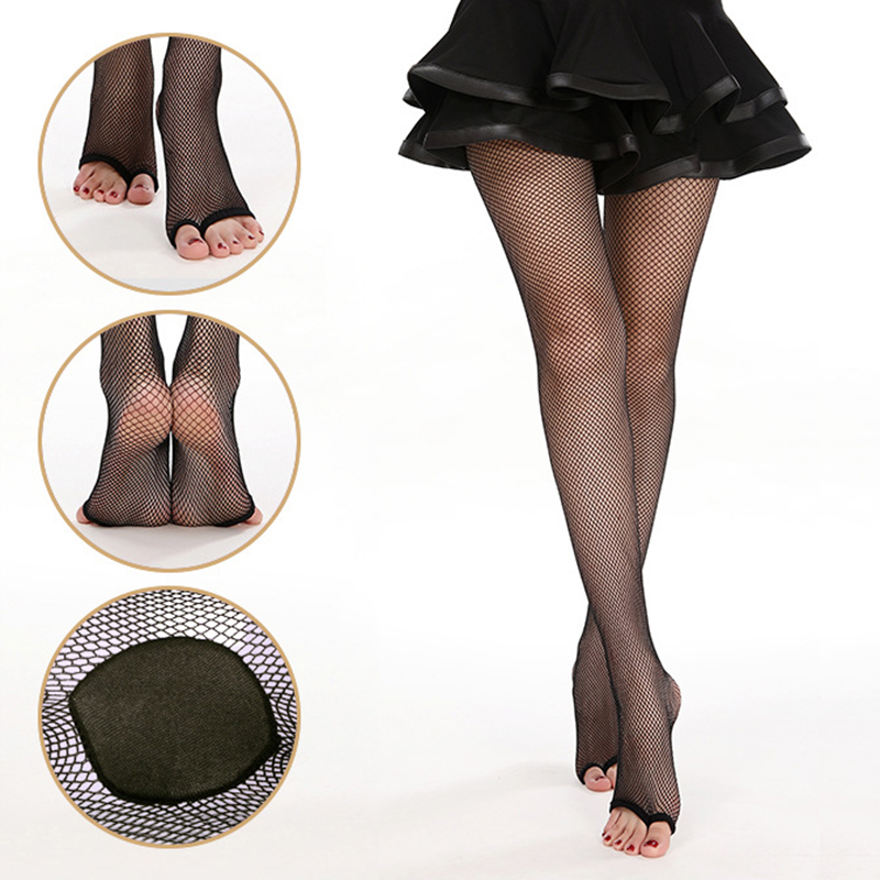 Sexy Peep Toe Latin Fishnet Ti - Fishnet Stocking Women recension och pris