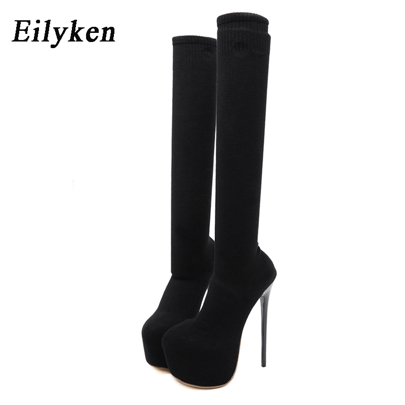 Eilyken Fashion Platform Stret - Knee High Sock Women recension och pris