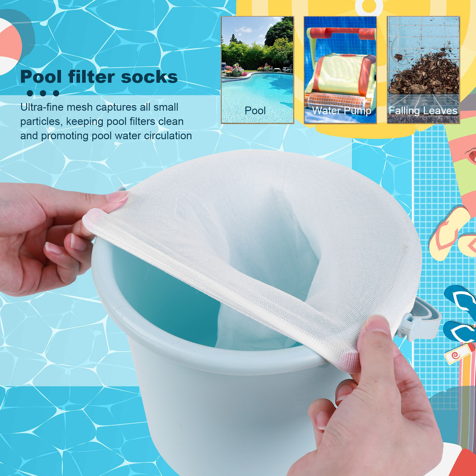 100-5PCS Pool Skimmer Socks El - Sock Organizer Tray recension och pris