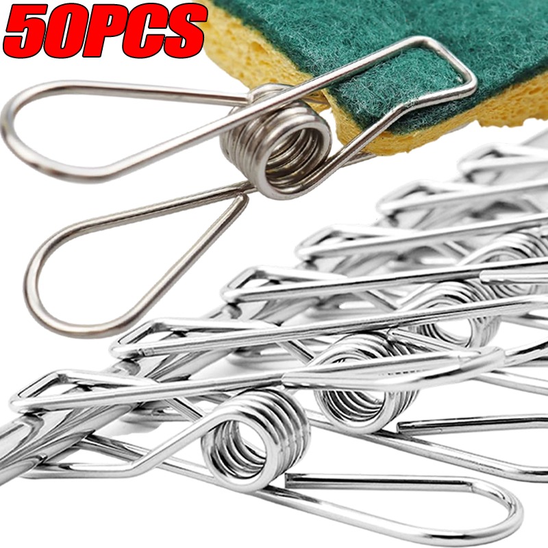 10/50PCS Stainless Steel Clips - Sock Organizer Tray recension och pris