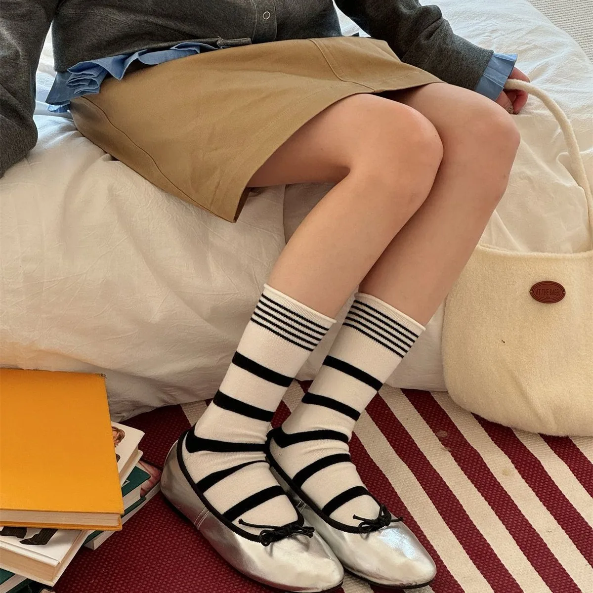 Korean Winter Striped Wool Sil - Silk Sock Bamboo recension och pris