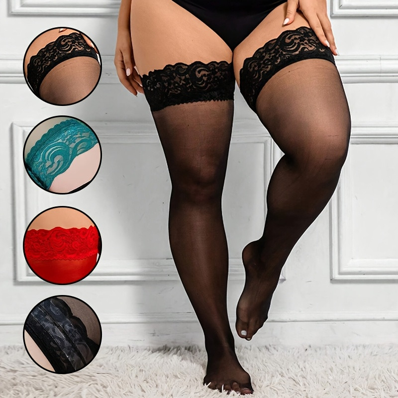 Plus Size Women Thigh High Sto - Thigh High Sock Stay Up recension och pris
