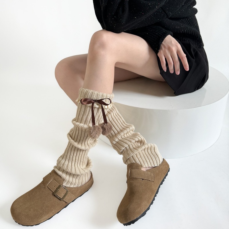 Camel Knit Leg Warmers with Fu - Boot Sock Slouchy recension och pris