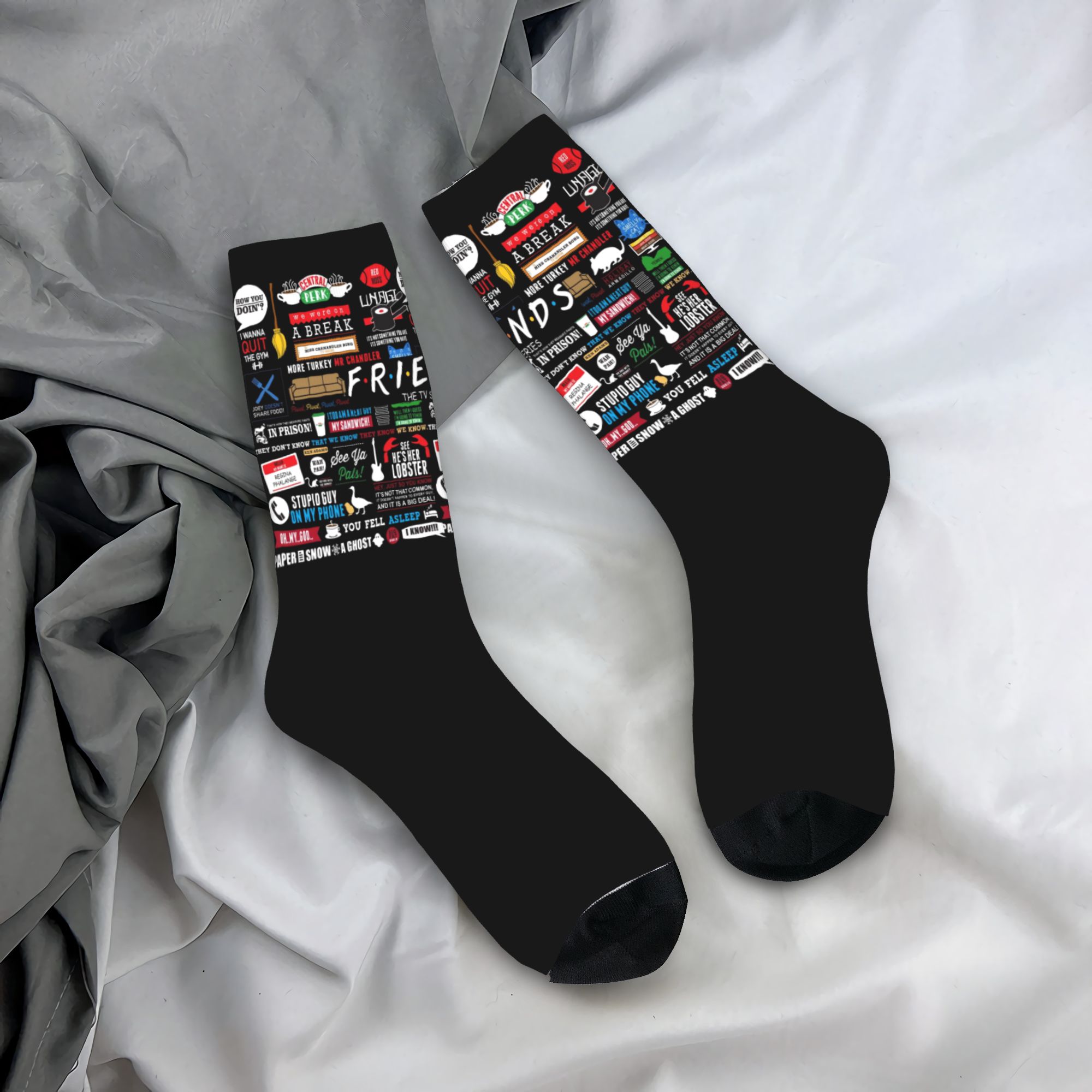Custom Cute Funny TV Show Frie - No Show Sock Women recension och pris