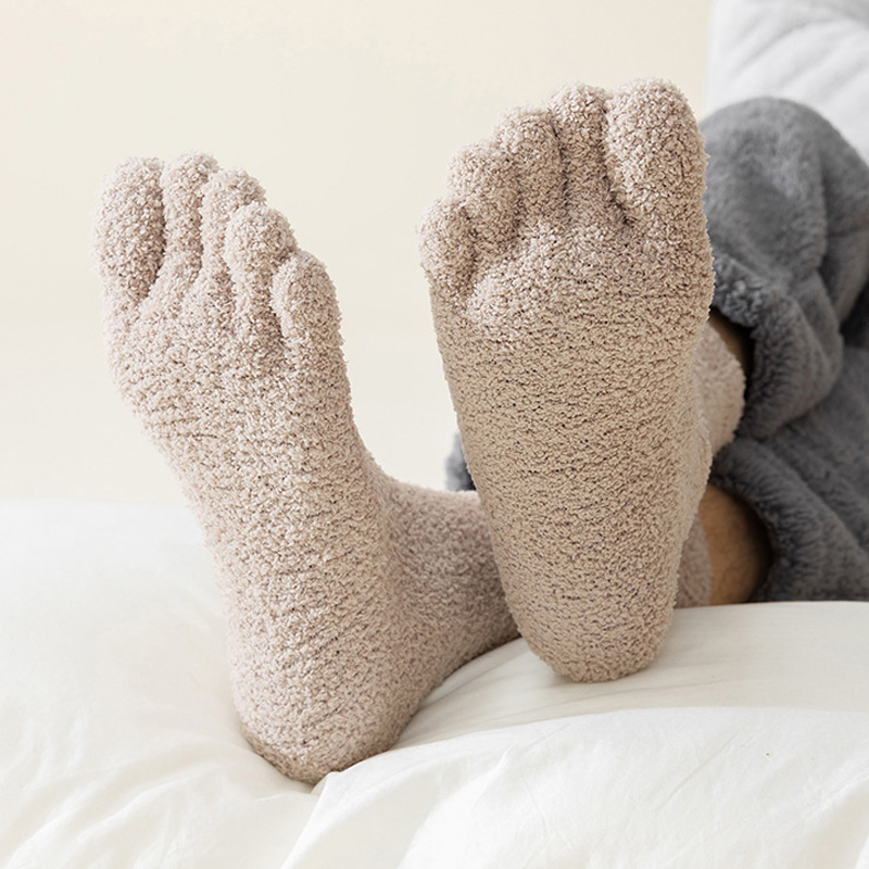 1/5 Pairs Mans Thermal Toe Soc - Thermal Sock Winter recension och pris
